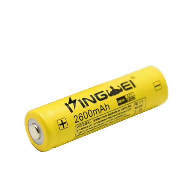 Baterie reincarcabila Li-on, KingWei, 3.7 V, 2600 mAh, Galben