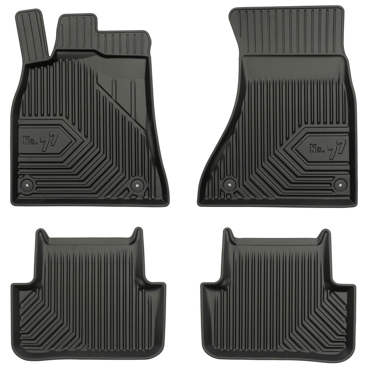 Set 4 Covorase auto Frogum No.77 din Cauciuc pentru Audi A4 B8 2007-2015 Negru