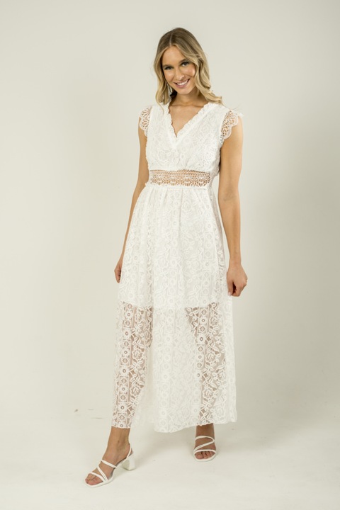 Pazarfashion Lissabon csipkeruha Fehér - One Size (2375)