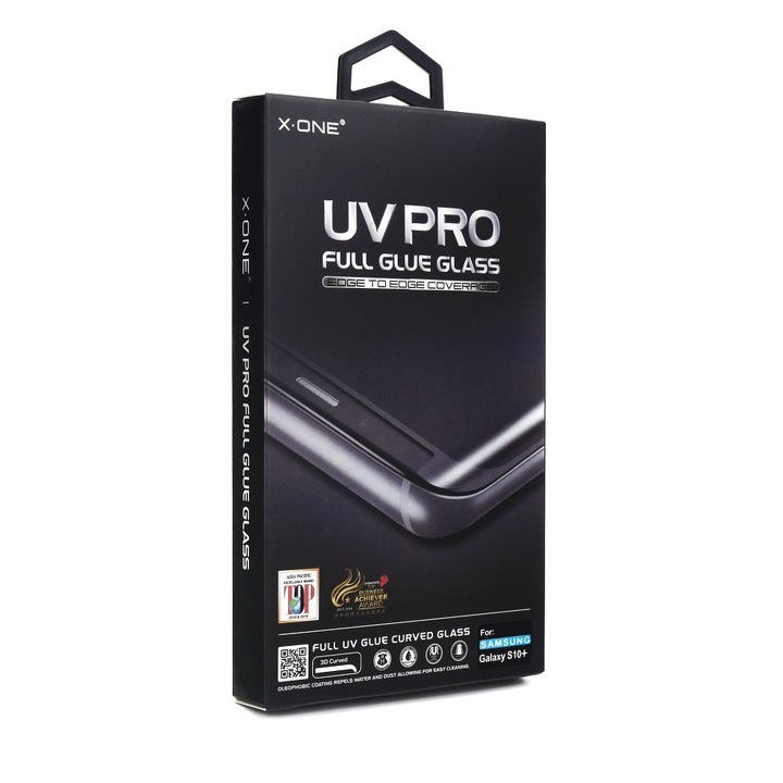 Huawei P40 Pro / P40 Pro Plus X-ONE UV PRO 3D teljes kijelzős, hajlított UV ragasztós tokbarát kijelzővédő üvegfólia, Átlátszó