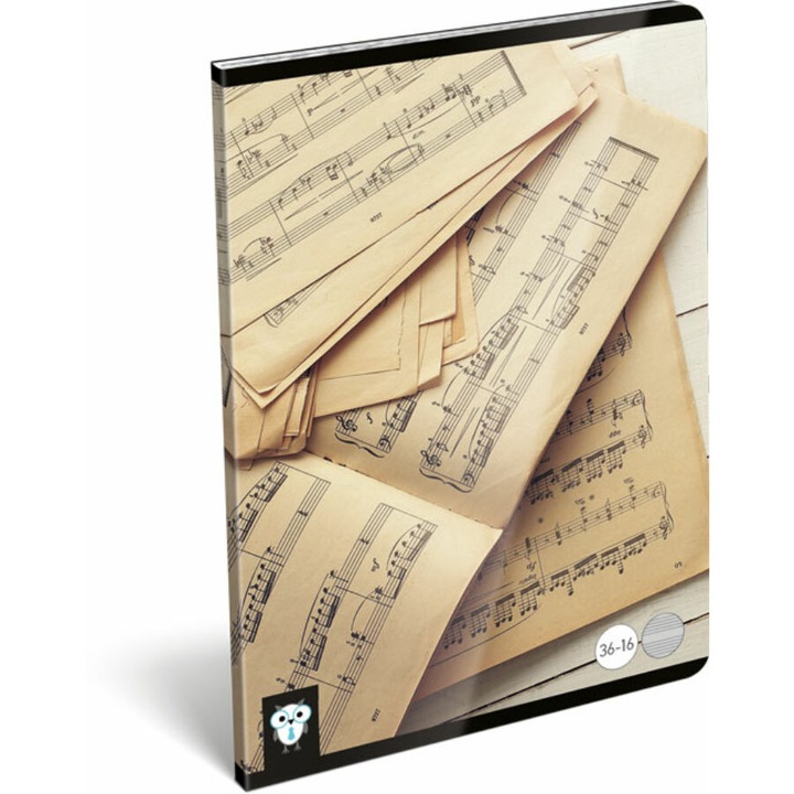Füzet tűzött A/5 hangjegy füzet 36-16 Kis Bagoly Old Sheet 22981157