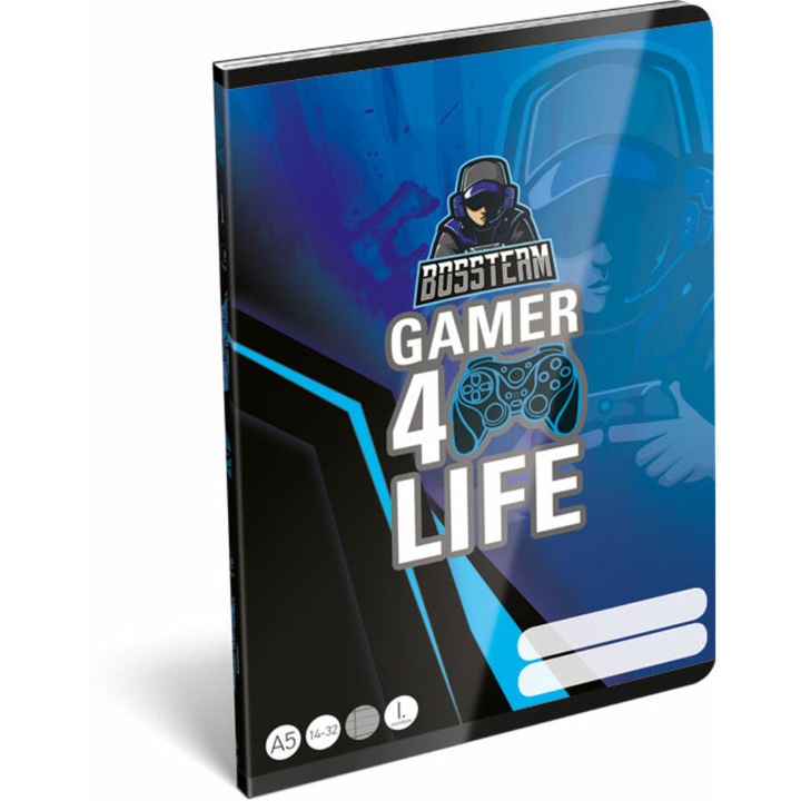 Caiet cusut A/5 1.o. 14-32 Gamer 4Life