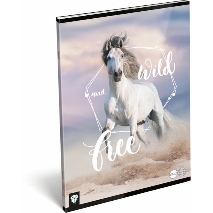 Füzet tűzött A/4 kockás 80-32 FSC Kis Bagoly Wild and free