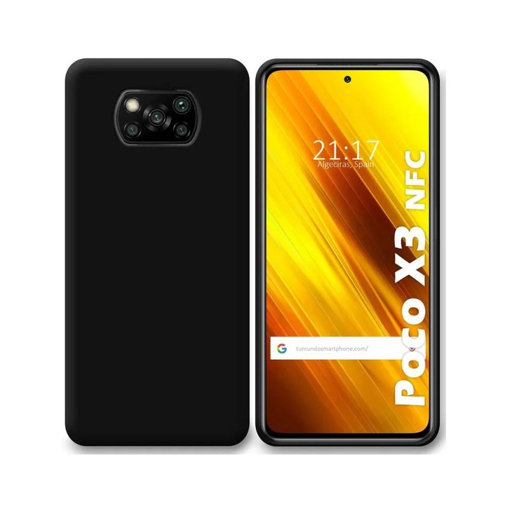 Гръб калъф за телефон, Силиконов, за Xiaomi Poco X3 / X3 NFC / X3 Pro, матов ефект, Черен