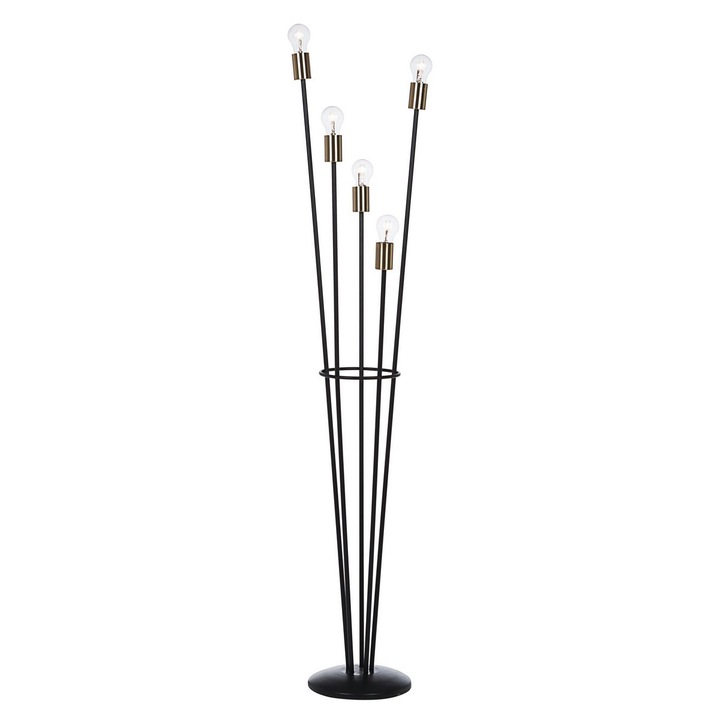 Lampadar fier negru auriu Torch 34 cm x 30 cm x 155h