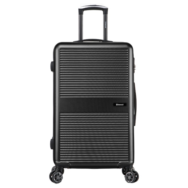 Troler Mare, ABS, 4 Roti Duble, Benzi, BZ 5670 - 76 cm, Negru