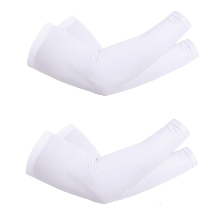 Комплект от 4 UV защитни ръкави, PARAFASA, Коприна, 37 см, Бяло