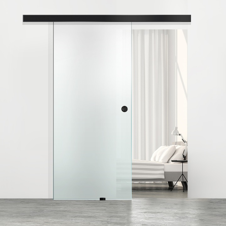 Boss Black üveg tolóajtó, 60x215 cm, 8 mm vastag matt üveg