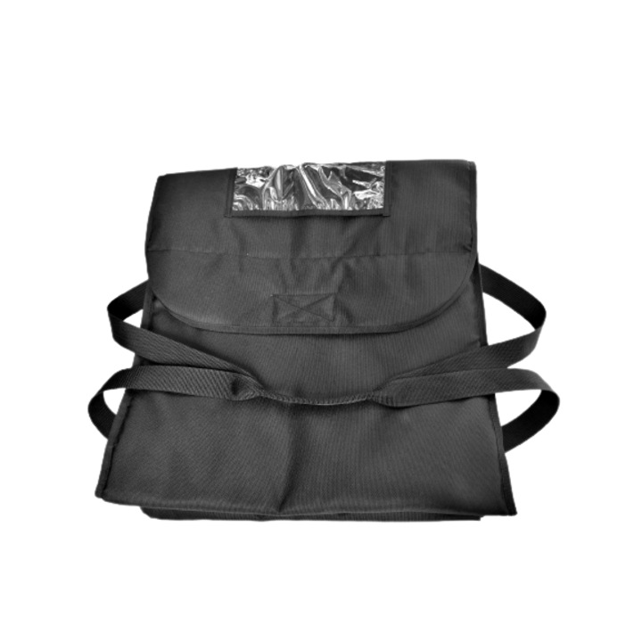 Geanta termoizolanta pizza, capacitate 5-7 cutii, Neagra