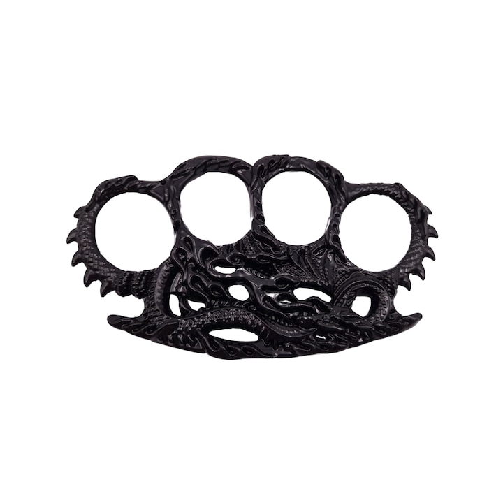 Rozeta de autoaparare DEPOX®, model Fire Dragon Skin, 0.5 cm, negru