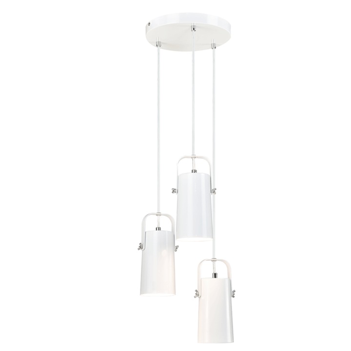 Lustra metal alb Devan 26.3x24.3x117.5 cm