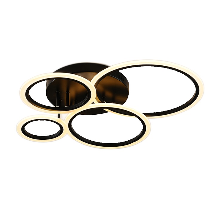 ED полилей RFAN, Дистанционно управление, 3 вида светлина, Регулируем интензитет, 118 W, Черен