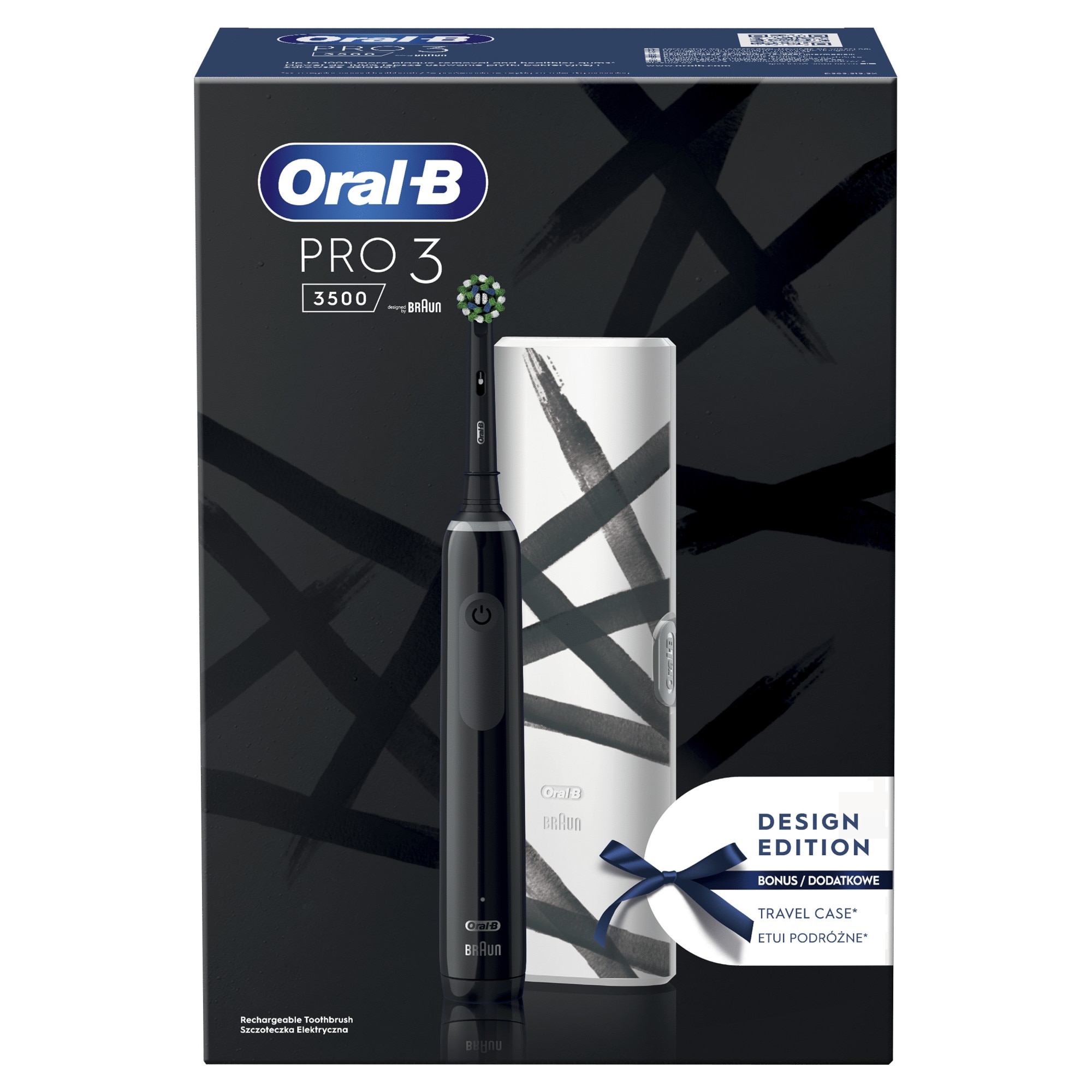 Oral-B Pro3 3500 Elektromos Fogkefe Cross Action Fejjel, útitokkal ...