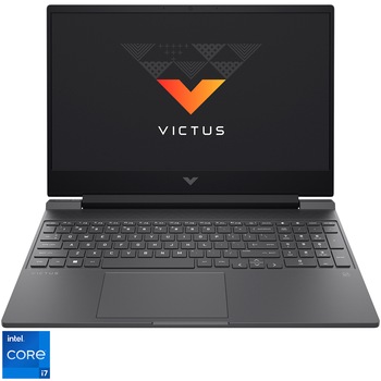 Laptop Gaming HP VICTUS 15-fa0004nq cu procesor Intel Core i7-12700H pana la 4.70 GHz, 15.6 FHD IPS, 16GB DDR4, 512GB PCIe SSD, Nvidia GeForce RTX 3050 Ti 4GB, FreeDOS, Mica Silver
