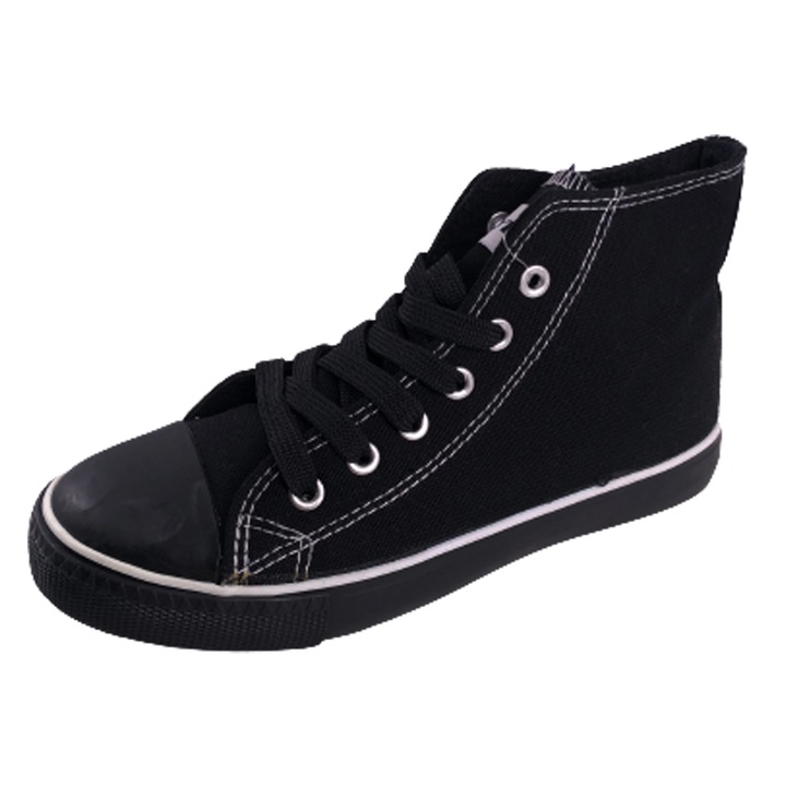 Tenisi copii Syke 51707, 28-35, Cu sireturi, Negru