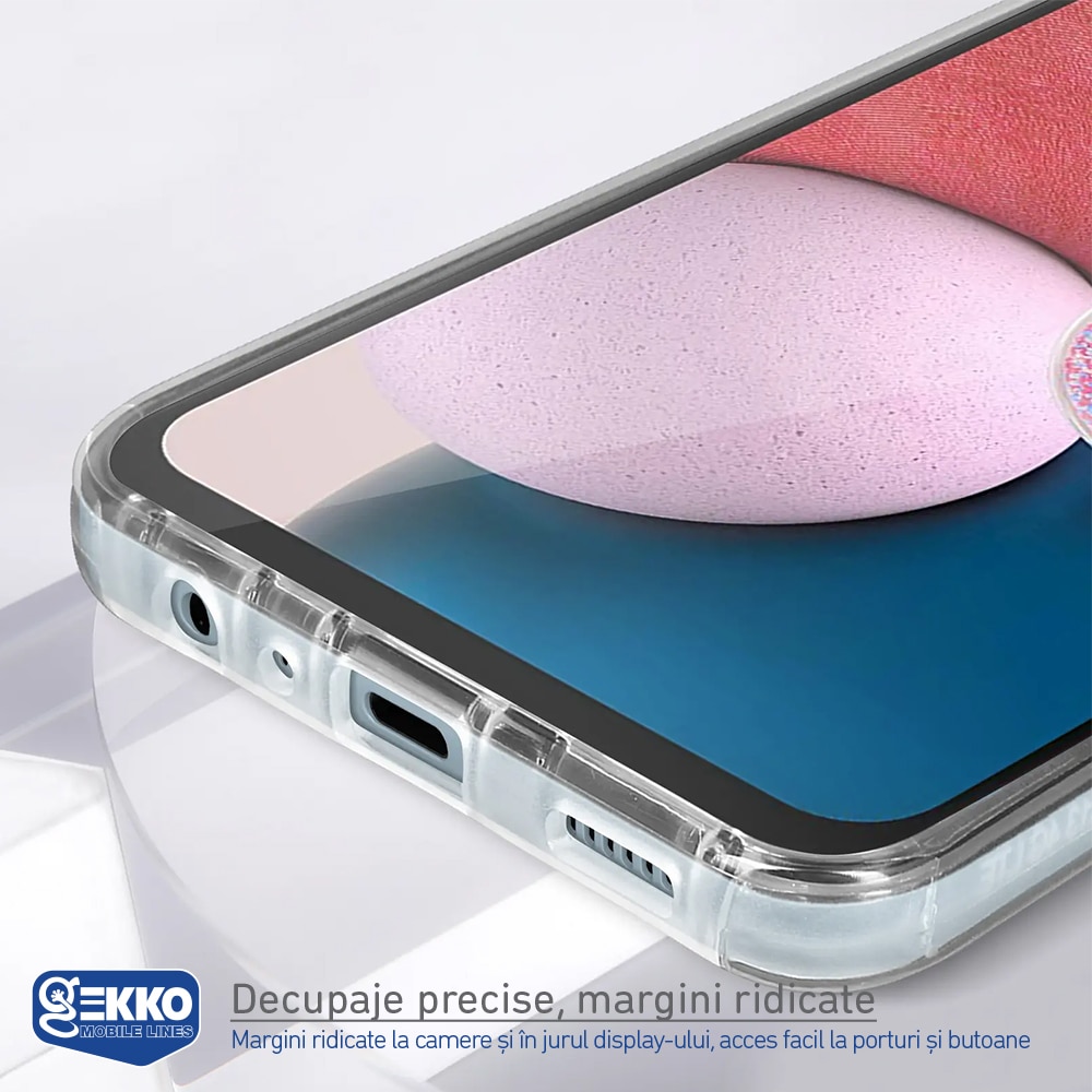 Husa integrala pentru Samsung Galaxy A34, Full Body, protectie Fata si Spate, din silicon si plastic, Hard Shell 360°, Transparenta