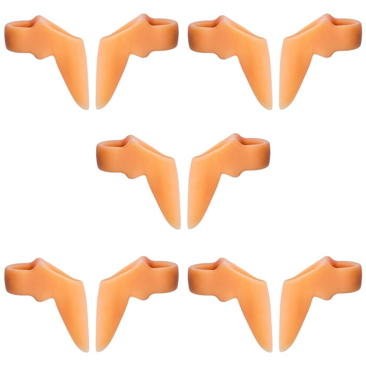 Set 5 perechi protectii pentru monturi si separatoare degete, 10 bucati, silicon, roz