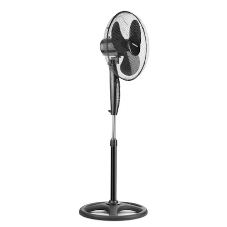 Ventilator de podea, cu telecomanda, 3 trepte de viteza, 123 cm, negru