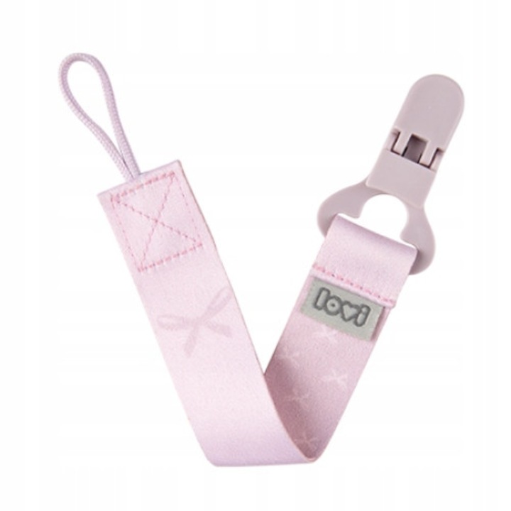Lant pentru suzeta cu clips, Lovi, Roz