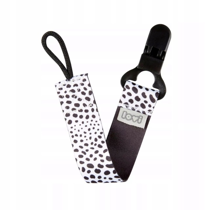 Lant pentru suzeta cu clips, Lovi, Alb/Negru