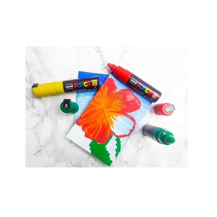 Marker cu vopsea Posca PC-7M 4.5-5.5 mm - albastru