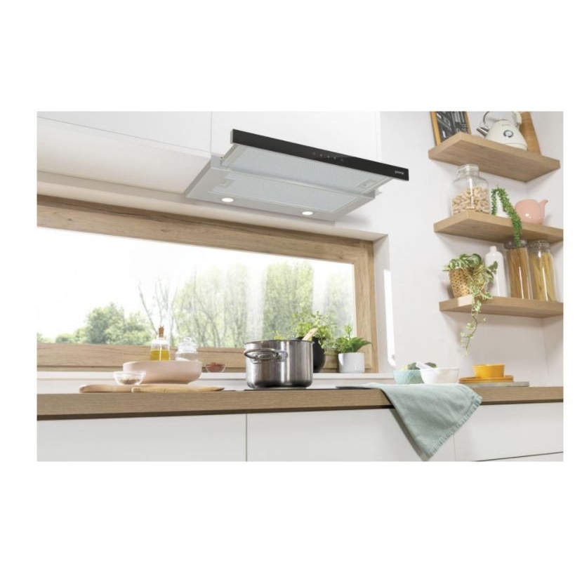 Gorenje TH64E3SGB 60 cm, 350 m3/h, 67 dB inox-fekete páraelszívó - eMAG.hu