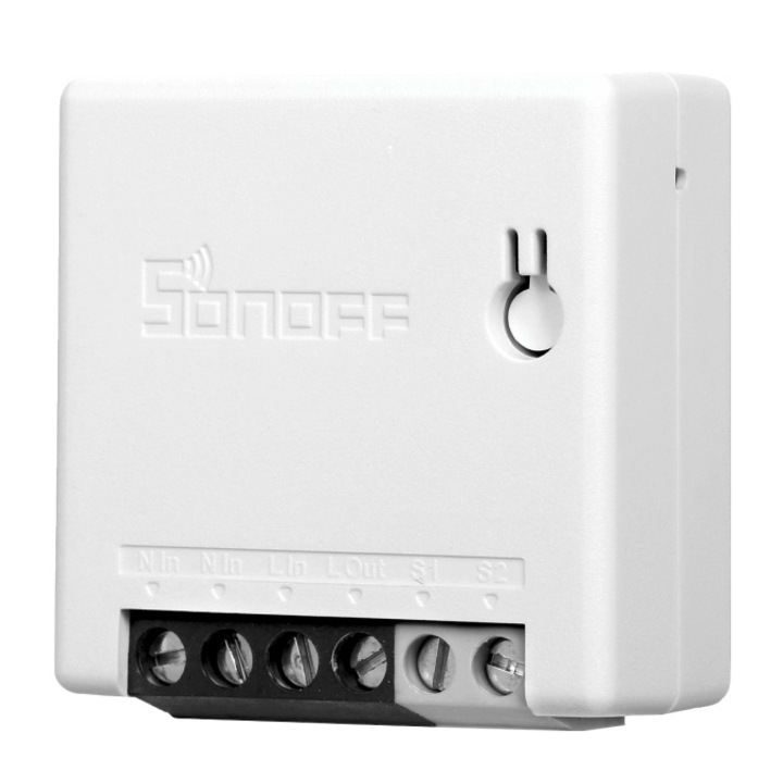 Sonoff ZigBee Mini Smart kapcsoló, ZigBee 3.0, Vezeték nélküli, 10A, Hangvezérlés