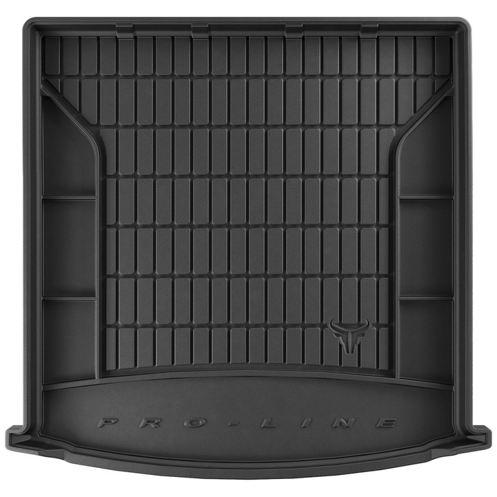 Covoras portbagaj Frogum ProLine din Cauciuc pentru Toyota Auris II 2012-2018 Break, fara podea a portbagajului reglabila in inaltime, fara decupaje laterale Negru