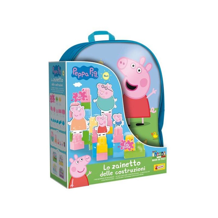 Lisciani 4082674 Peppa malac hátizsák építőkockákkal