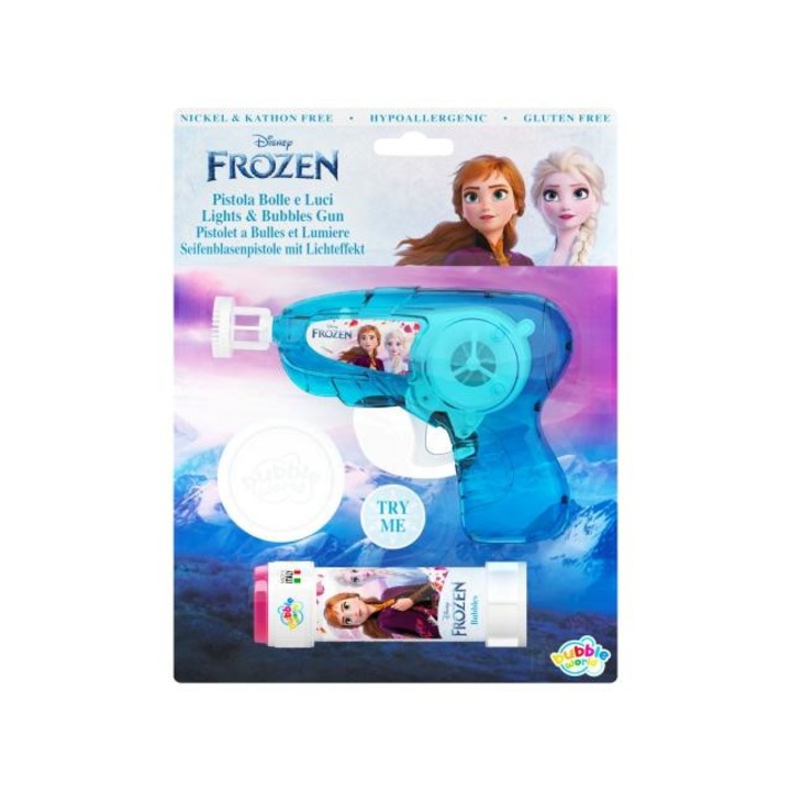 Dulcop 5211512 Jégvarázs közepes buborékfújó pisztoly fénnyel 60ml-es