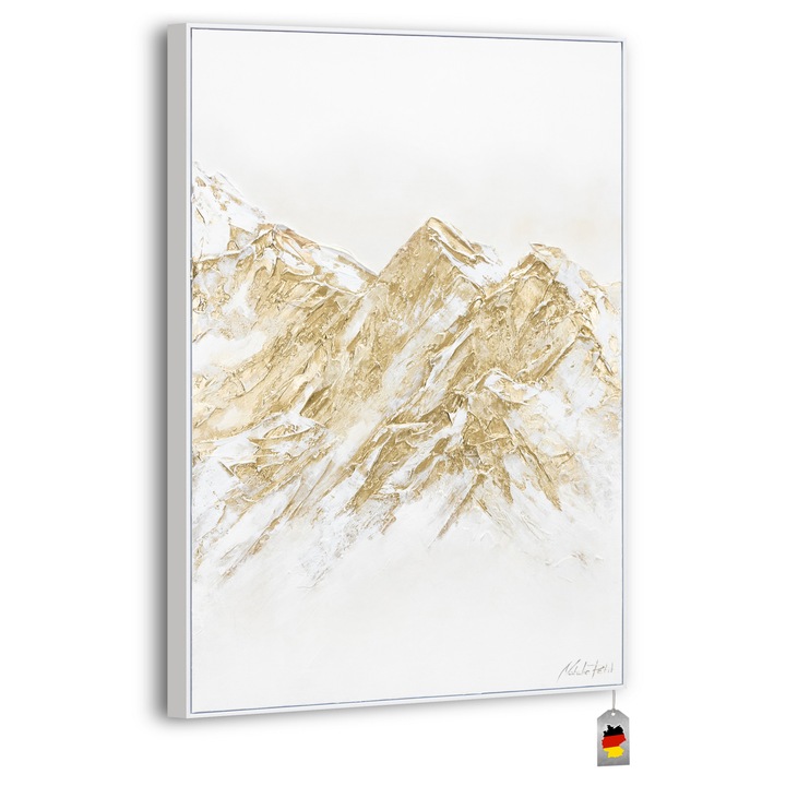 Tablou pictura manual acrilic pe panza "Zugspitze" 80 x 120 cm