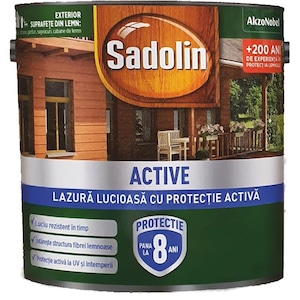 Lazura Sadolin Activ, solvent, lucioasa incolor 5L