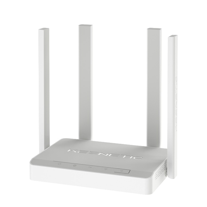 Router Wireless, Keenetic, Wi-Fi, Mesh, 5 porturi, Alb/Gri