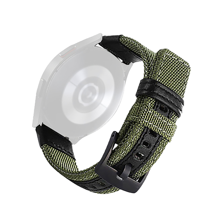 Каишка WatchBand™ Woven fabric, Съвместима с Samsung Galaxy Watch, Huawei Watch GT/GT 2 46 mm и други часовници с ширина на каишката 22 mm, Зелен