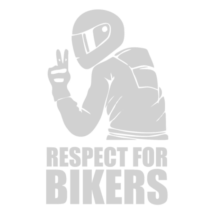 Sticker Respect for Bikers, alb, 20cm