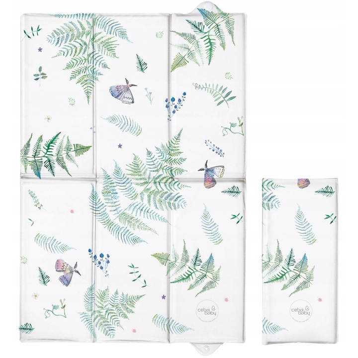 Saltea de infasat, Ceba, Moale, Pliabila, 40x60 cm, Alb/Verde