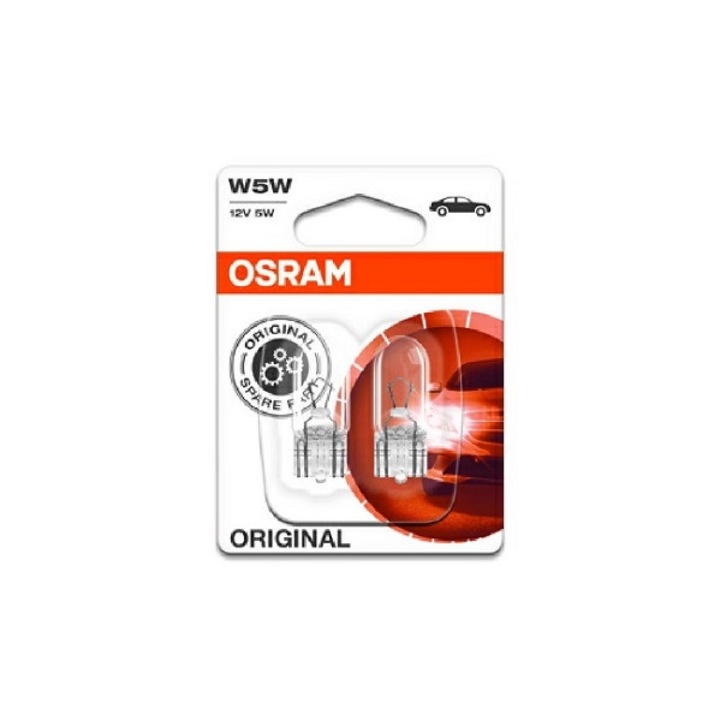Set 2 becuri semnalizatoare Osram 10399, 12 V, W5W, blister