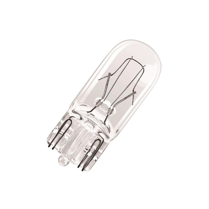 Set 20 becuri SCT 44046, soclu sticla, iluminare numar circulatie, 12 V, W3W 2.1X9.5D