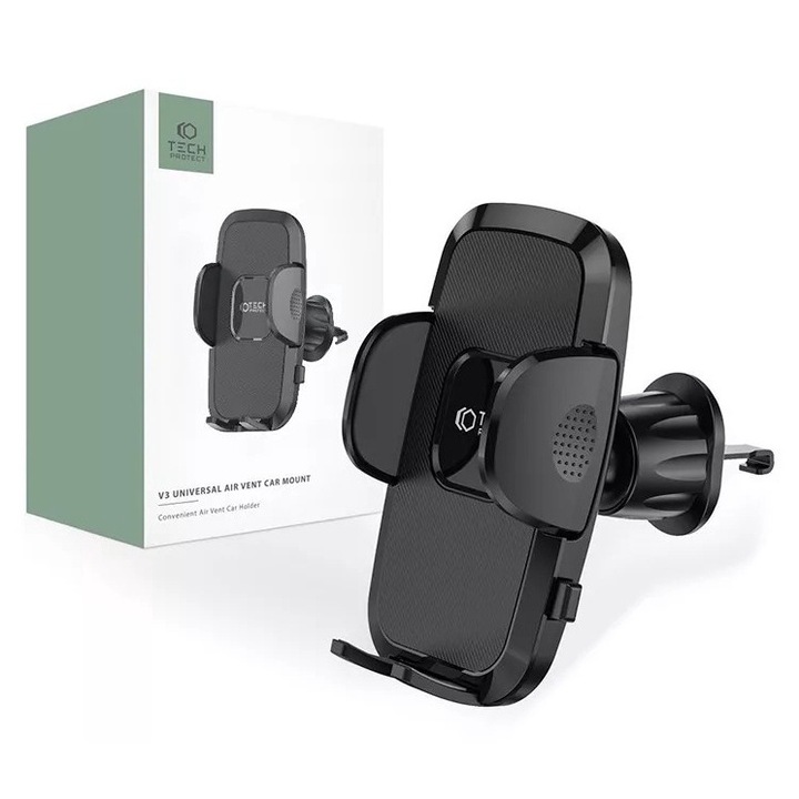 Univerzális szellőzőrácsba illeszthető autós tartó - Tech-Protect V3 Universal Air Vent Car Mount - fekete