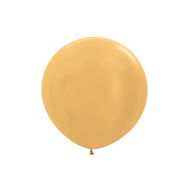 Balon mare din latex, Mirific Party, Gold Chrome, 90 cm