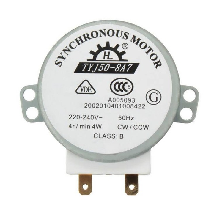 Електрическо моторче за микровълнова фурна TYJ50-8A7, 220VAC, 4W, 4RPM