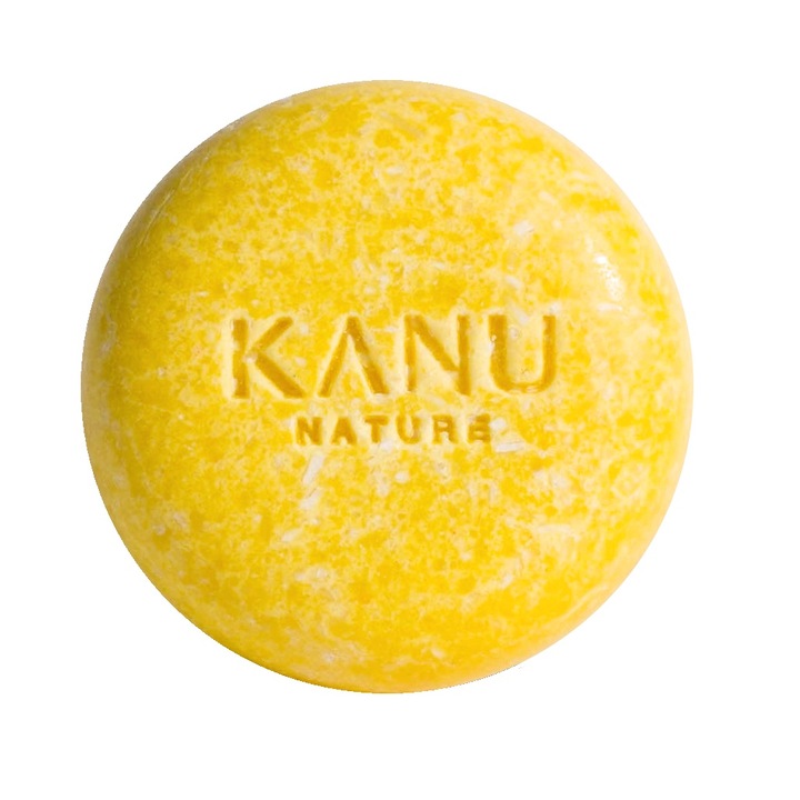Sampon cu pina colada, Kanu Nature, solid, vegan, netezeste si regenereaza, accelereaza cresterea parului, 75 g