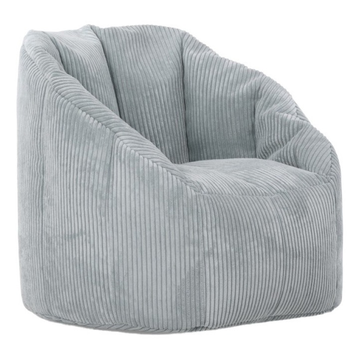 Фотьойл тип пуф Simone, 75x73см, Сребрист