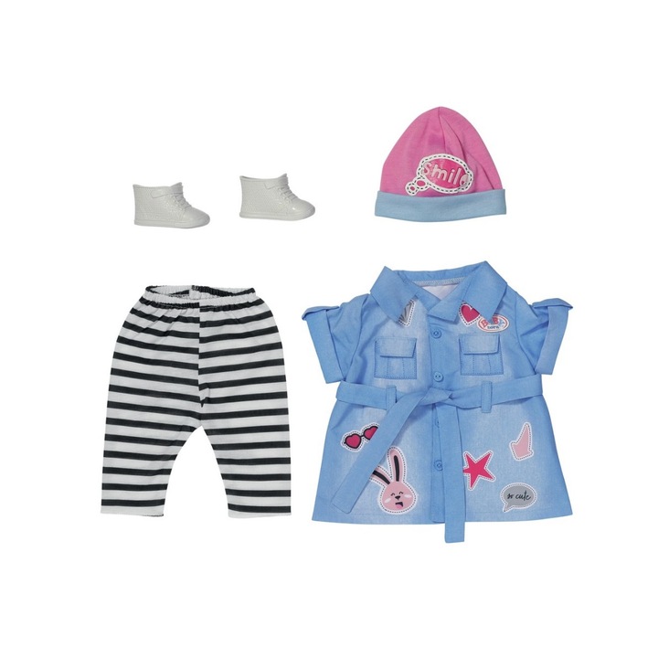 Комплект дрехи за кукли, Baby Born Deluxe Jeans Dress, 5 части, 43 cm