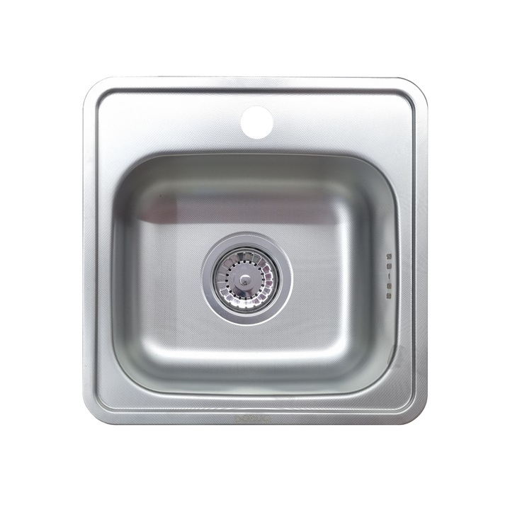 Rozsdamentes konyhai mosogató rozsdamentes acél kivitelben 38×38 cm