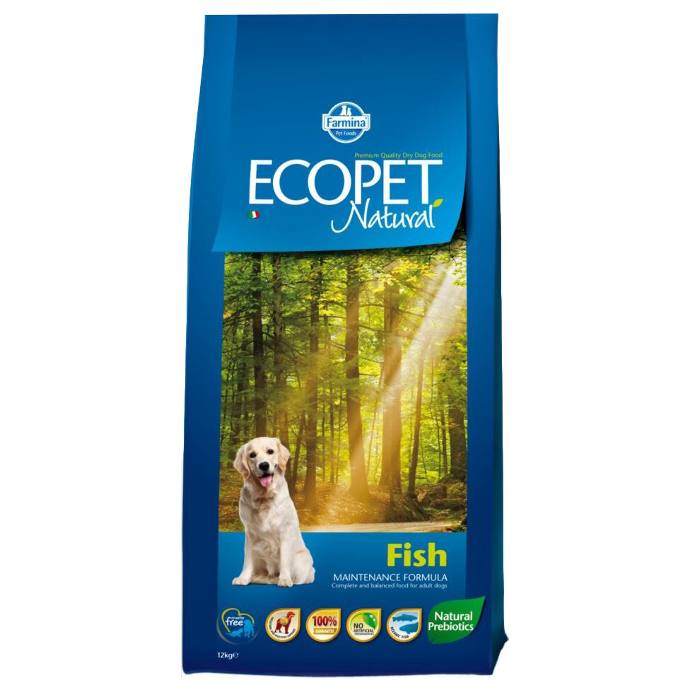 Hrana uscata pentru caini Ecopet Natural Fish, 12kg