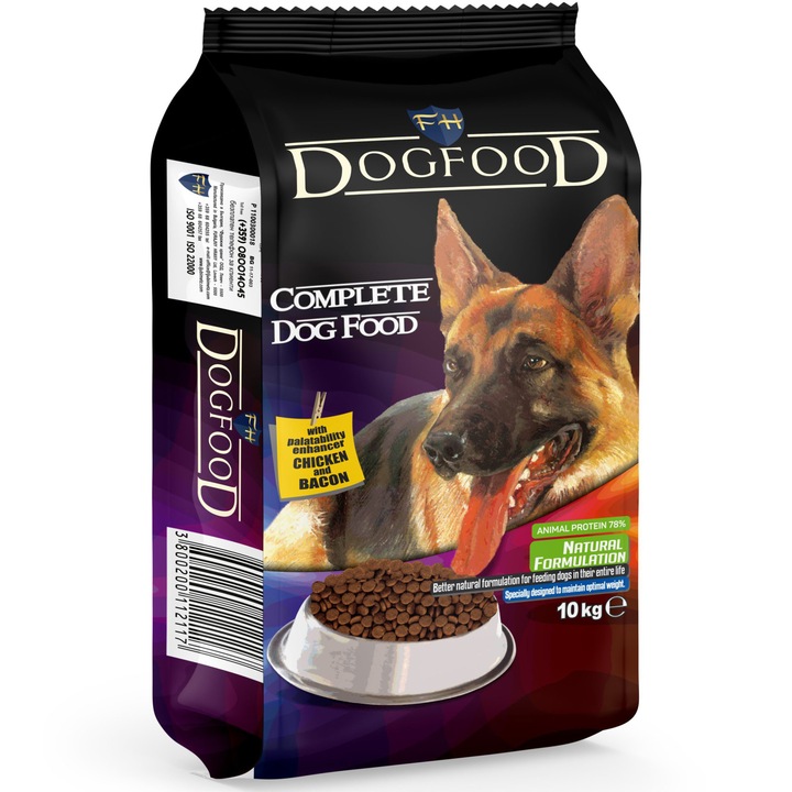 Hrana uscata pentru caini Ljubimetz Pui & Bacon, 10 Kg