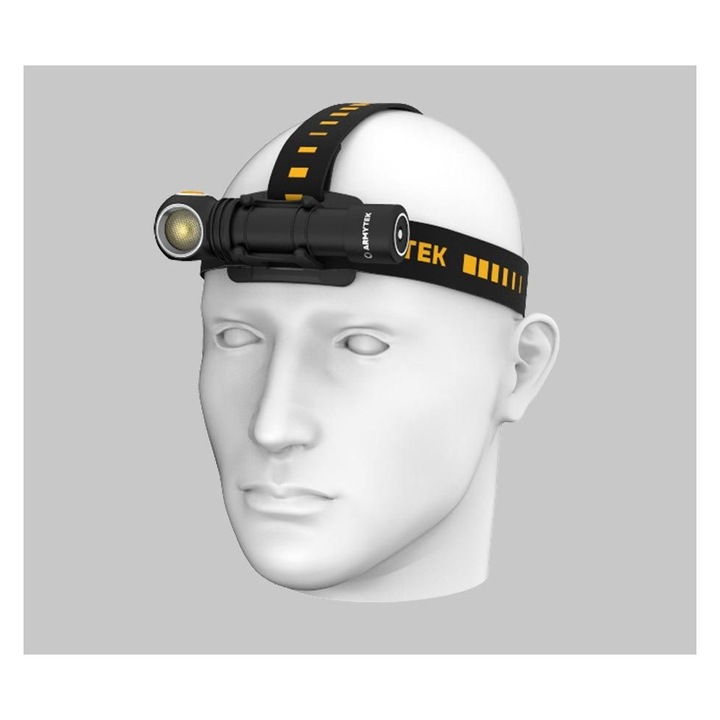 Фенер, Armytek, Алуминий, 2330 лумена, 129 м, Черен/Жълт