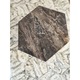 Masuta de cafea hexagonala cu blat de marmura Ø 40 cm