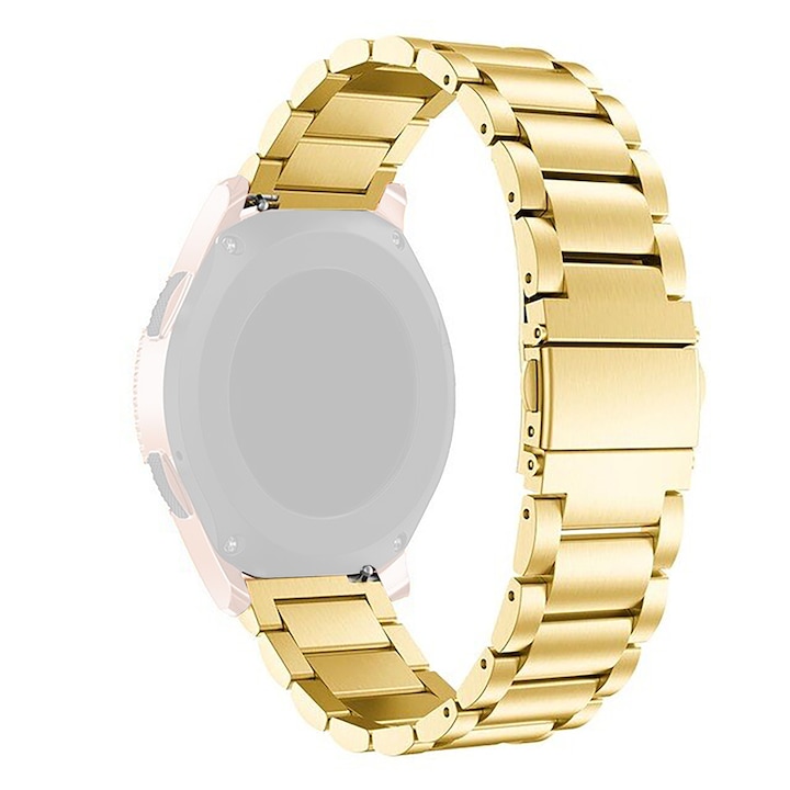 Метална каишка WatchBand™ Classic Steel, Съвместим с часовник Samsung Galaxy Watch, Huawei Watch GT/GT 2 46 mm и други часовници с ширина на гривната 22 mm, злато